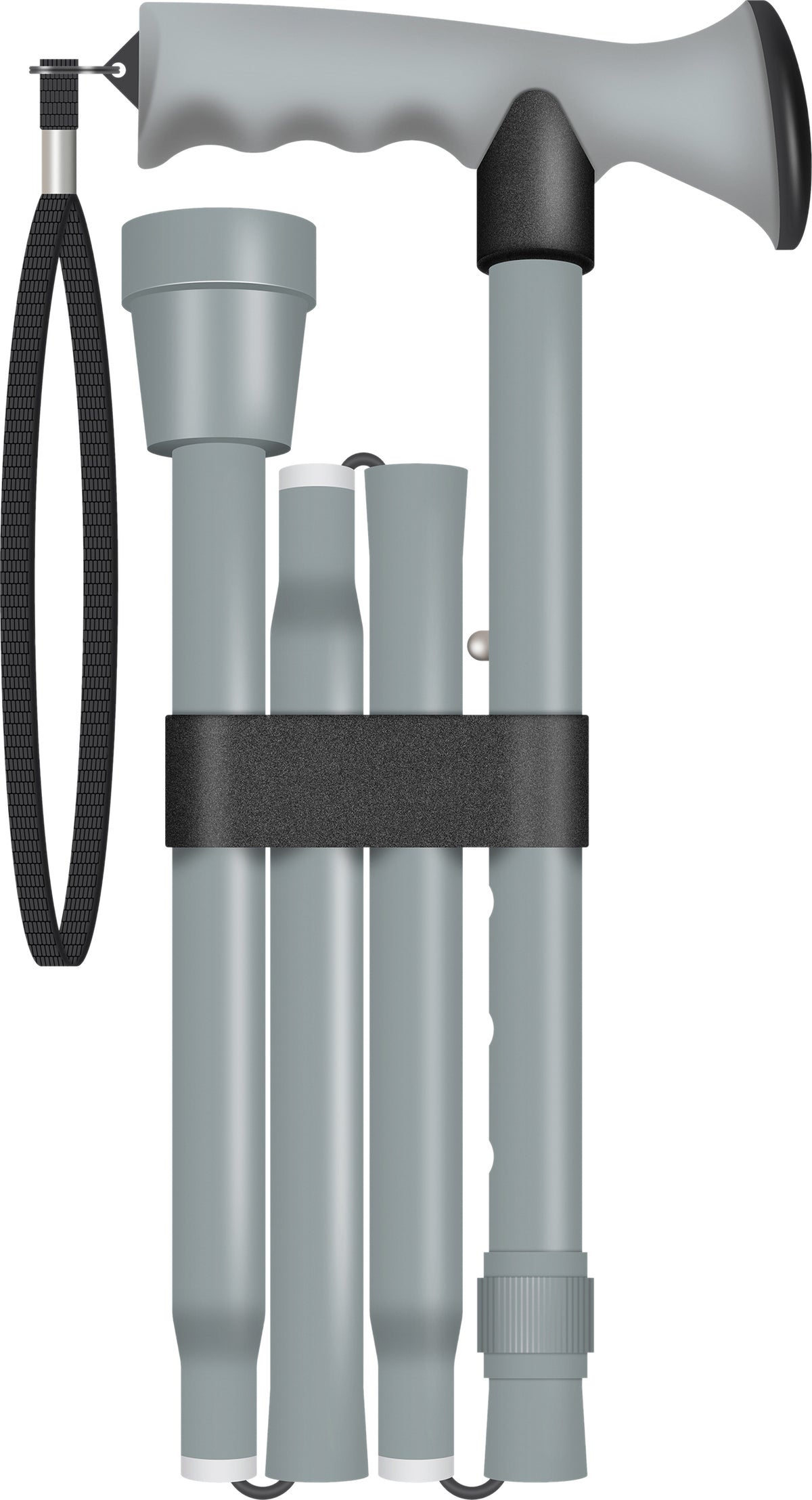 Gel Handled Folding Walking Stick