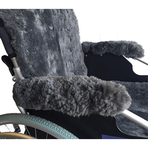 Sheepskin Wheelchair Armrest Cover - Rehab and Mobility